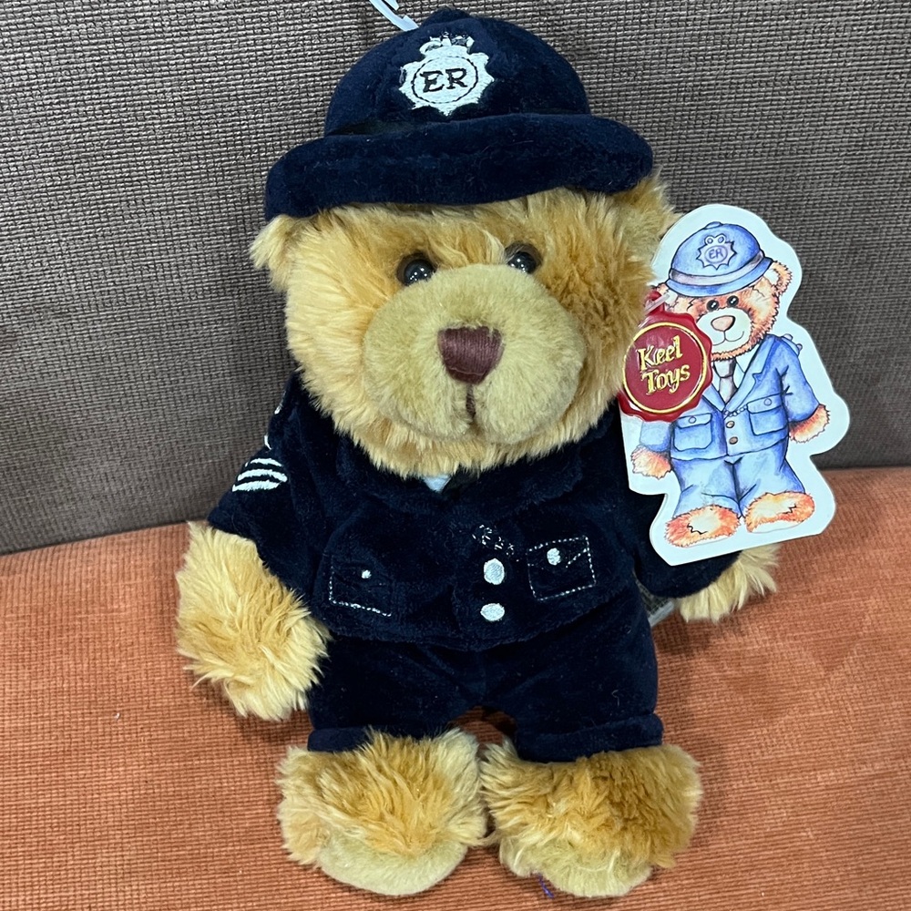Bobby Teddy Bear English Policeman Keel Toys 9”